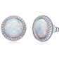 Opal Sterling Silver Stud Earrings