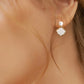 Moonstone Lustre Shell Earrings