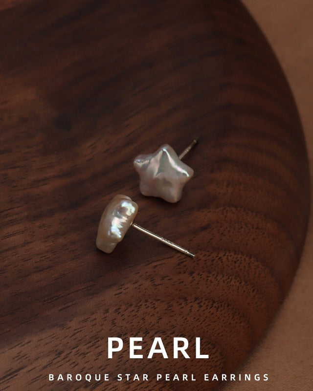 Baroque Star Pearl Earrings