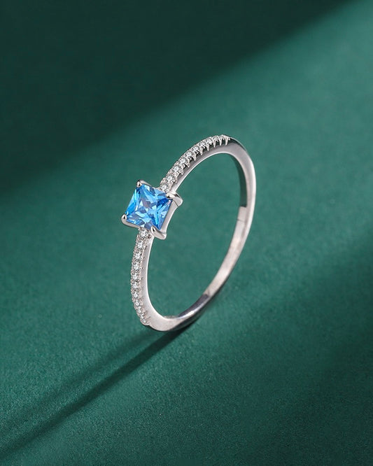 Sky Blue Silver Ring