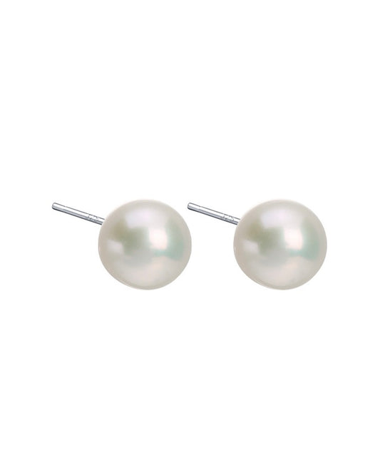 Lustrous Natural Pearl Stud Earrings