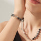Cracked Ice Pattern Glass Beads Bracelet Unisex