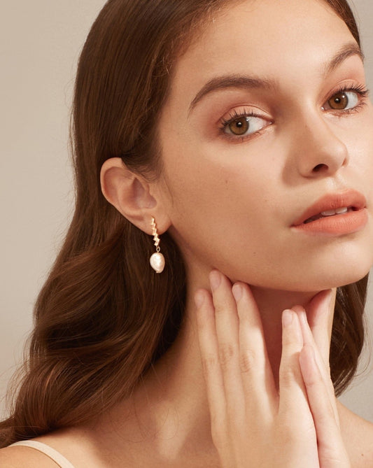 Freshwater Pearls Earrings, C&L Jewellery elegant earrings, for party