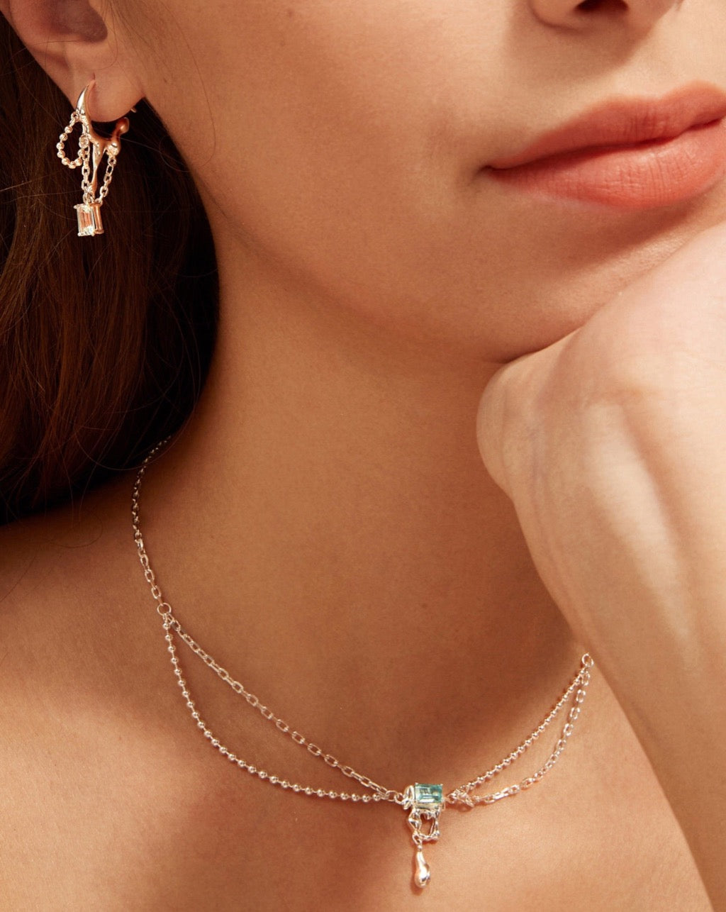 C&L Jewellery Blue Topaz Necklace