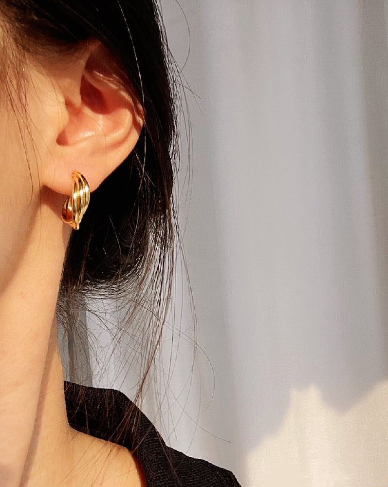 gold-filled hoop earrings C&L Jewellery