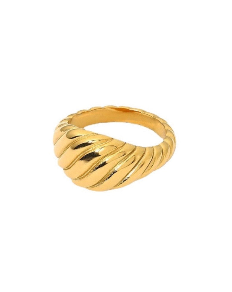 Croissant Gold plated Ring, C&L Jewellery