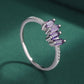 Purple Zircon Silver Ring