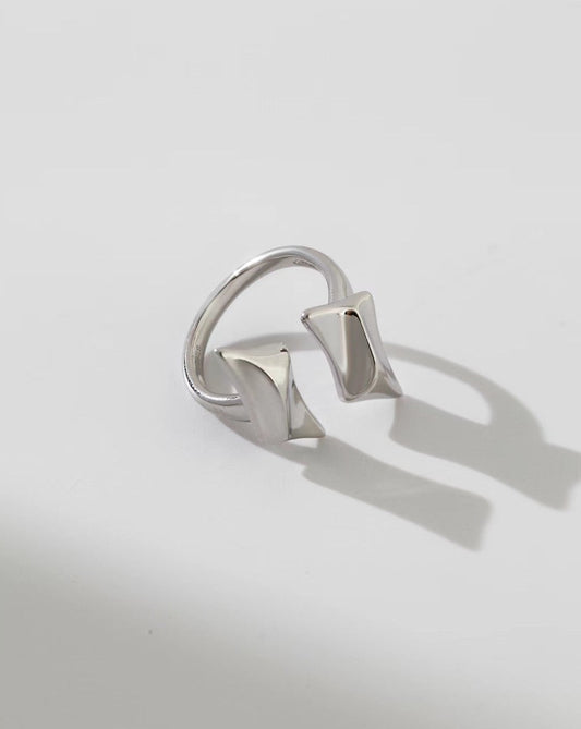 Silver Shard Open Ring Adjustable