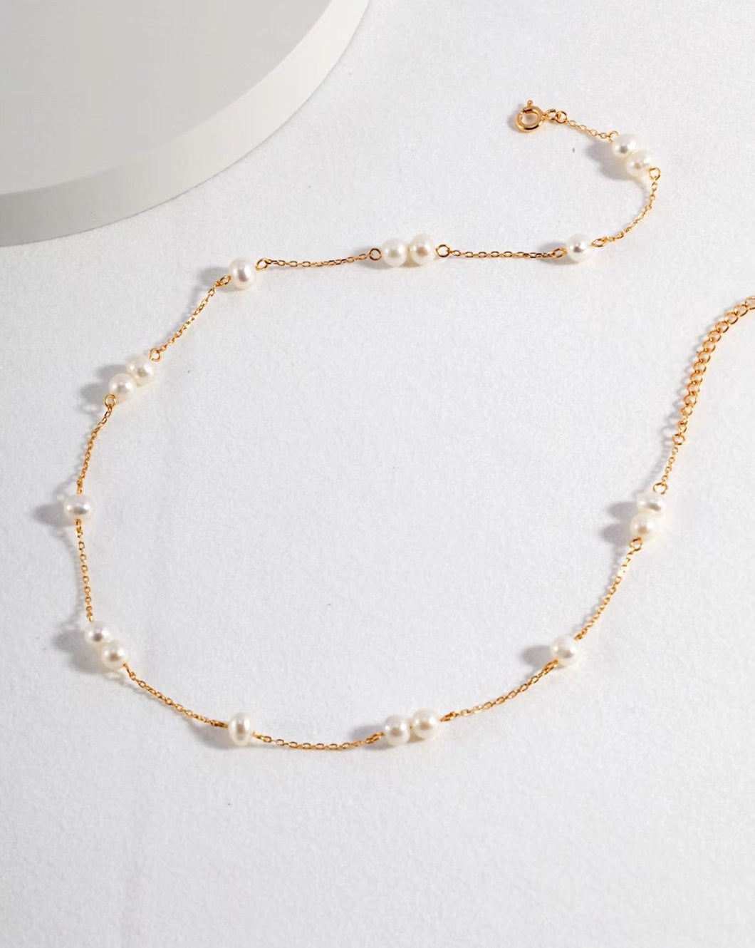 Luxe Scattered Natural Pearls Necklace