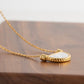 Shell Stone Purse Gold Plated Necklace