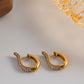 Zircons Gold Plated Earrings